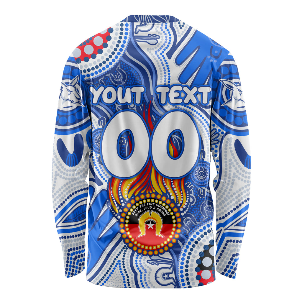 Personalised NAIDOC Week 2024 Melbourne Demons Long Sleeve Shirt Australian Aboriginal Hand Painting