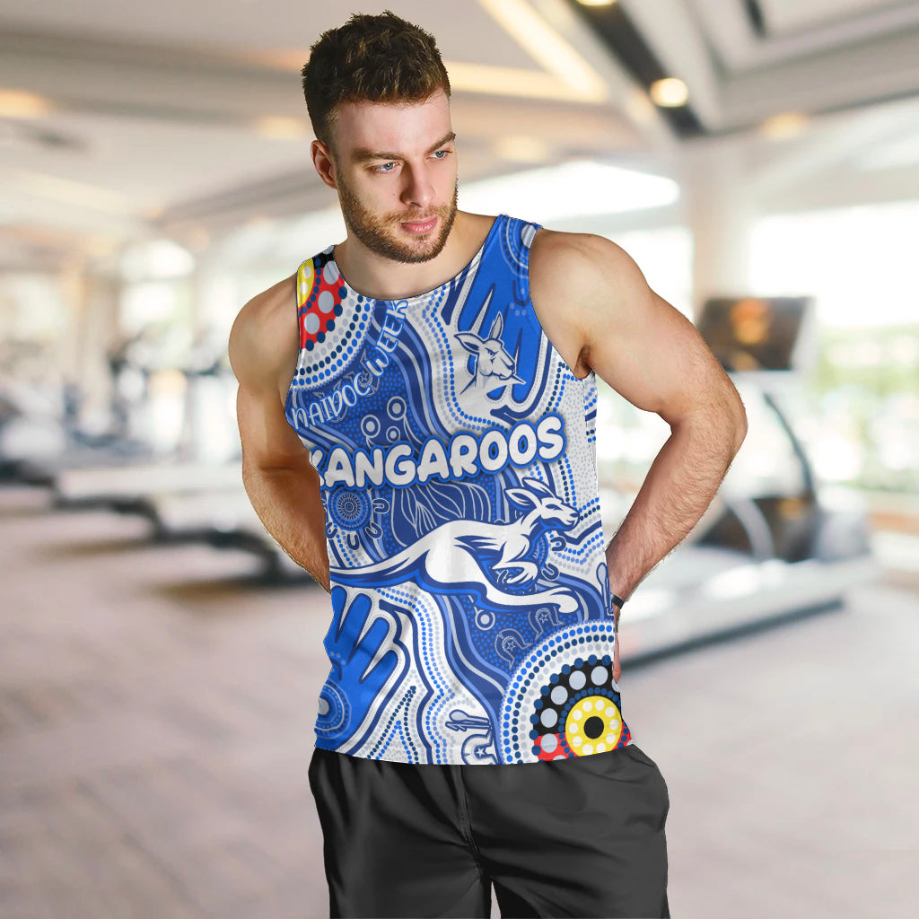 Personalised NAIDOC Week 2024 Melbourne Demons Men Tank Top Australian Aboriginal Hand Painting