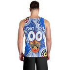 Personalised NAIDOC Week 2024 Melbourne Demons Men Tank Top Australian Aboriginal Hand Painting