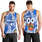 Personalised NAIDOC Week 2024 Melbourne Demons Men Tank Top Australian Aboriginal Hand Painting