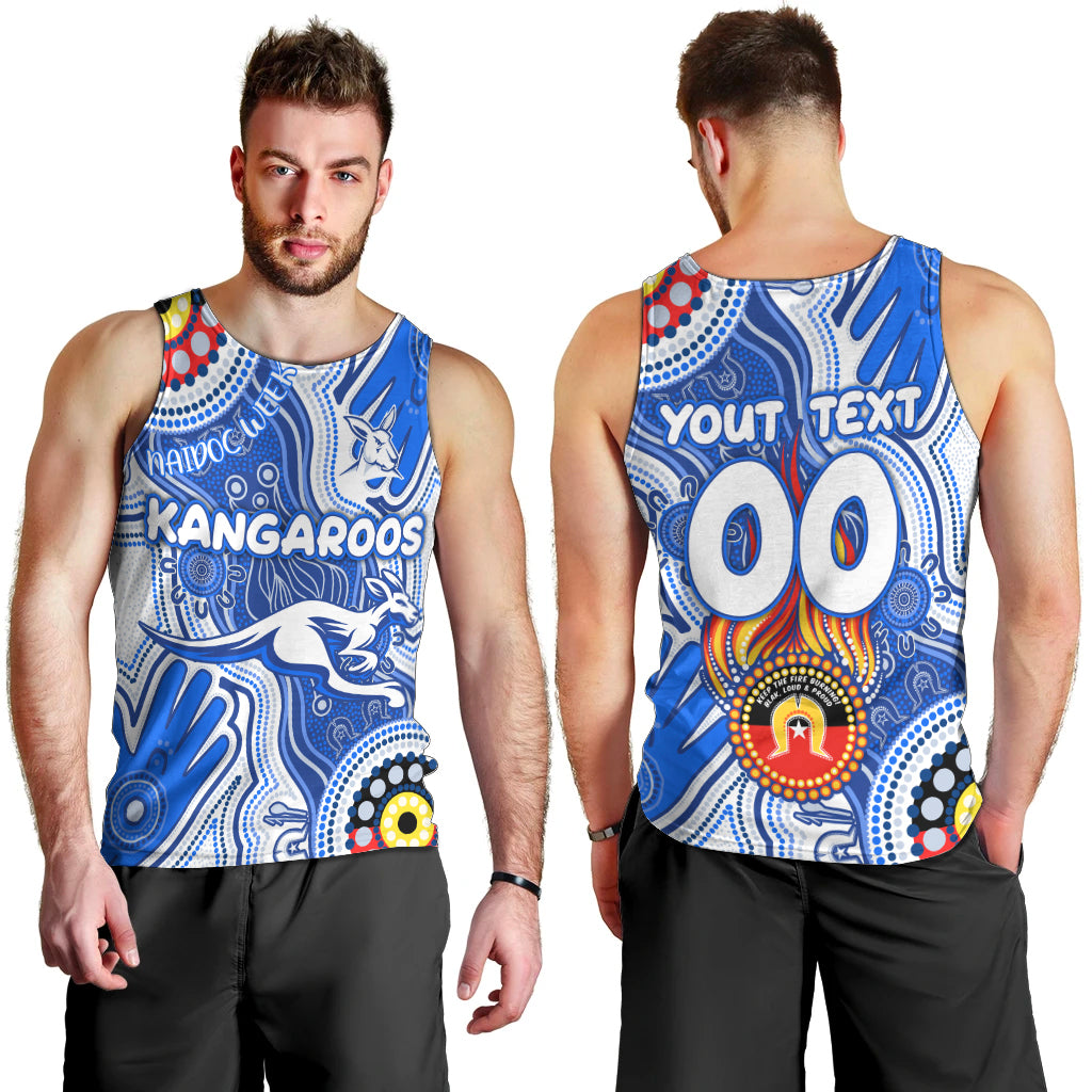 Personalised NAIDOC Week 2024 Melbourne Demons Men Tank Top Australian Aboriginal Hand Painting