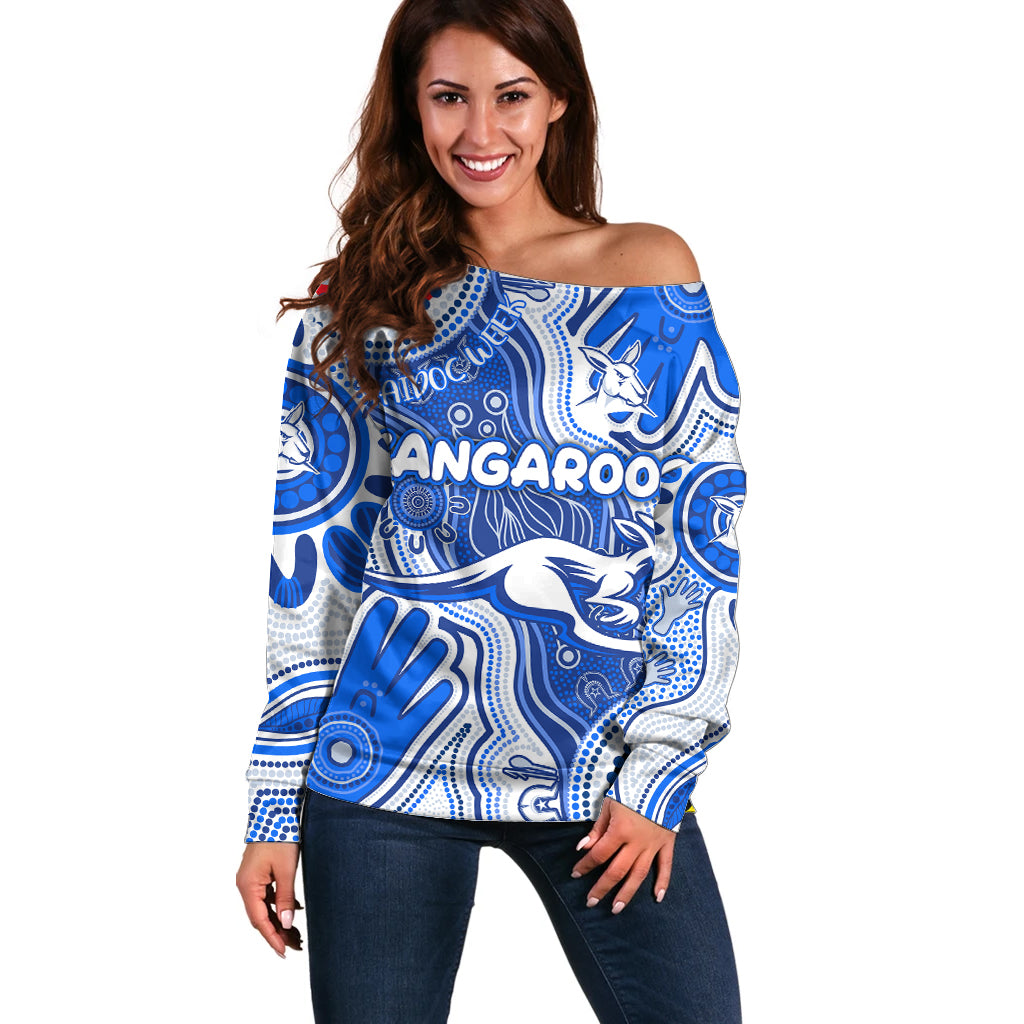Personalised NAIDOC Week 2024 Melbourne Demons Off Shoulder Sweater Australian Aboriginal Hand Painting
