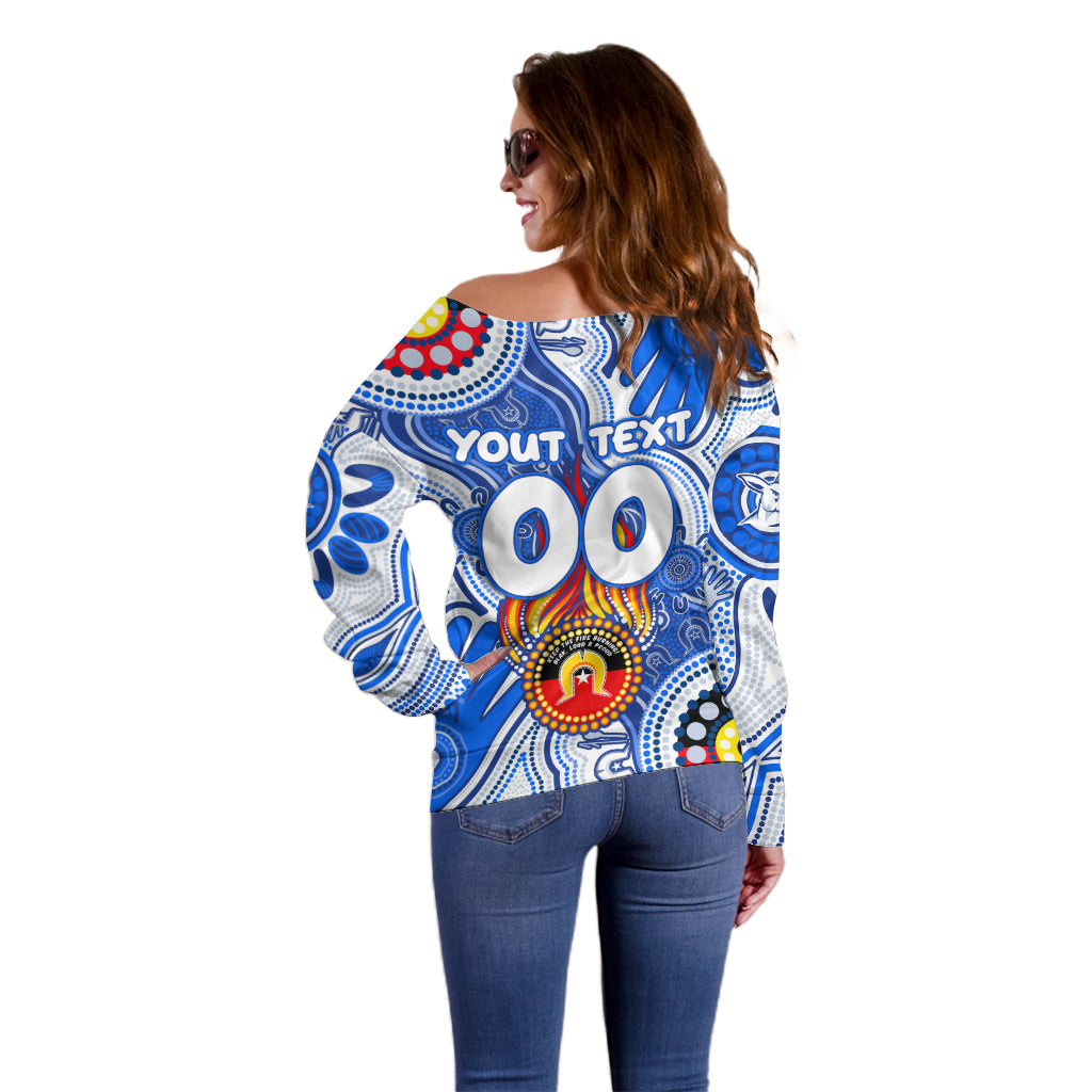 Personalised NAIDOC Week 2024 Melbourne Demons Off Shoulder Sweater Australian Aboriginal Hand Painting