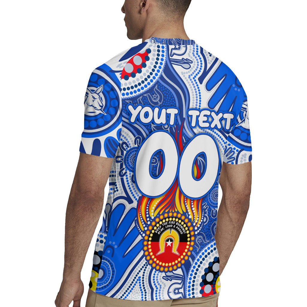 Personalised NAIDOC Week 2024 Melbourne Demons Rugby Jersey Australian Aboriginal Hand Painting