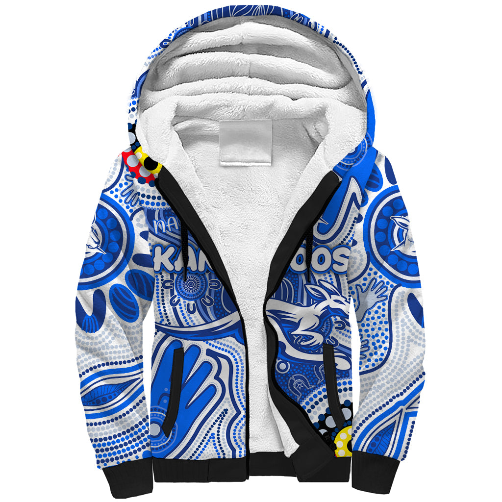 Personalised NAIDOC Week 2024 Melbourne Demons Sherpa Hoodie Australian Aboriginal Hand Painting