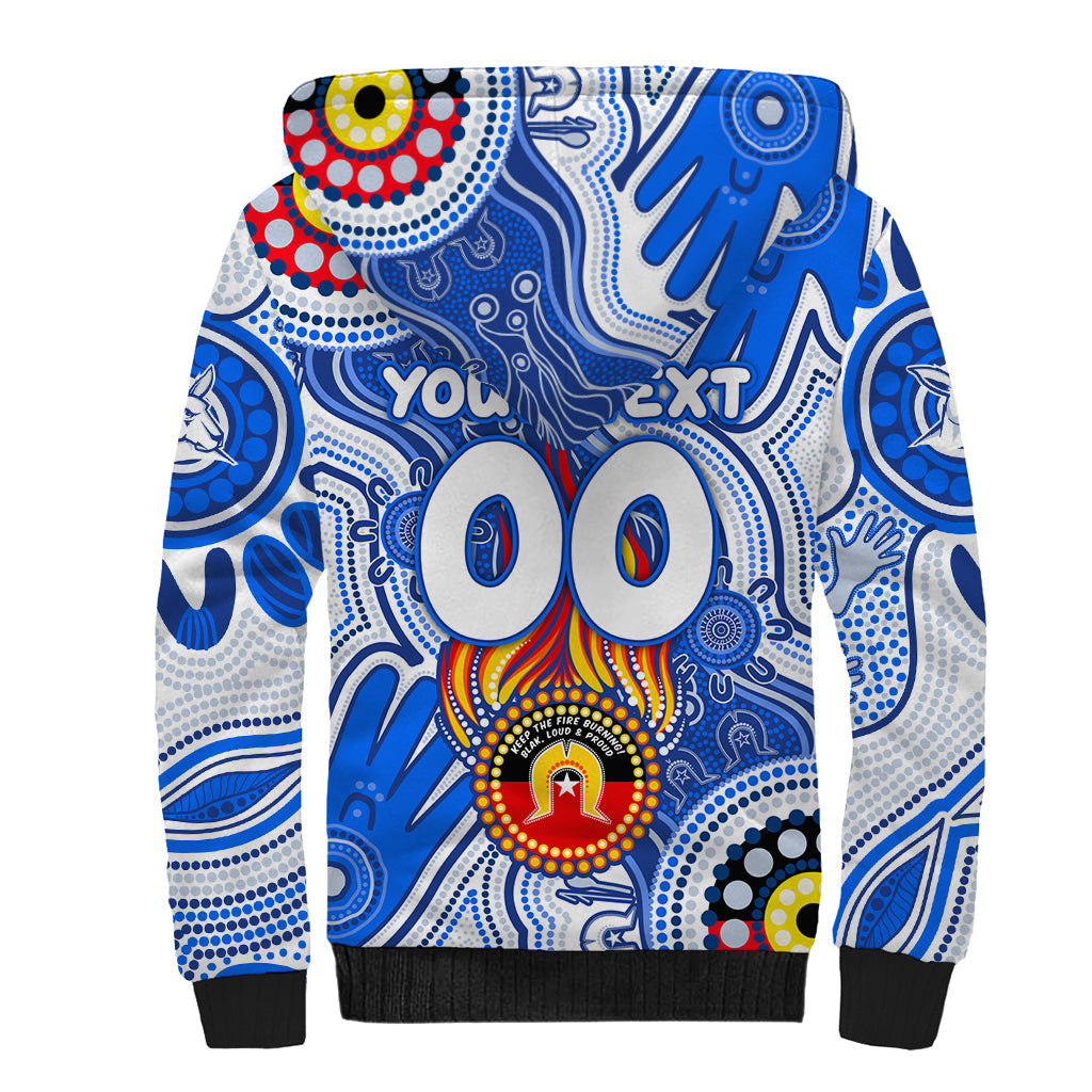Personalised NAIDOC Week 2024 Melbourne Demons Sherpa Hoodie Australian Aboriginal Hand Painting