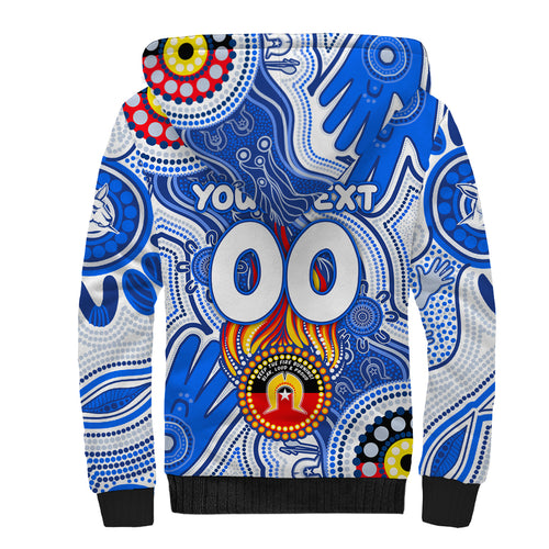Personalised NAIDOC Week 2024 Melbourne Demons Sherpa Hoodie Australian Aboriginal Hand Painting