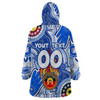 Personalised NAIDOC Week 2024 Melbourne Demons Wearable Blanket Hoodie Australian Aboriginal Hand Painting