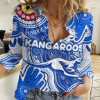 Personalised NAIDOC Week 2024 Melbourne Demons Women Casual Shirt Australian Aboriginal Hand Painting