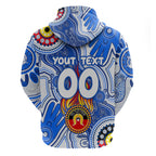 Personalised NAIDOC Week 2024 Melbourne Demons Zip Hoodie Australian Aboriginal Hand Painting