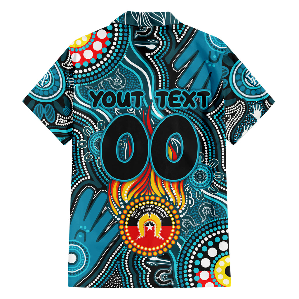 Personalised NAIDOC Week 2024 Port Adelaide Power Hawaiian Shirt Australian Aboriginal Hand Painting