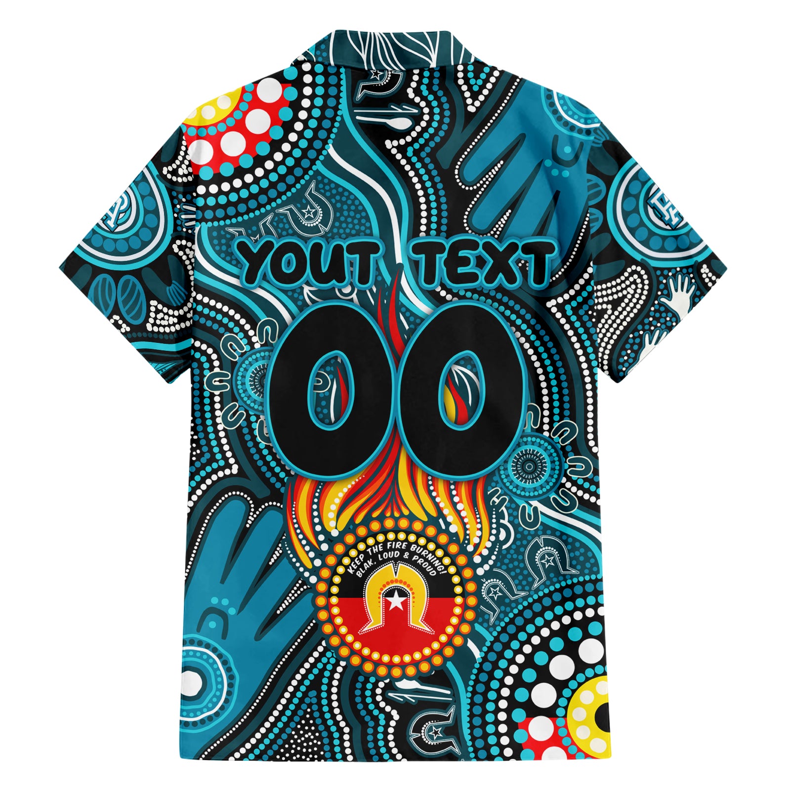 Personalised NAIDOC Week 2024 Port Adelaide Power Hawaiian Shirt Australian Aboriginal Hand Painting