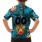 Personalised NAIDOC Week 2024 Port Adelaide Power Kid Hawaiian Shirt Australian Aboriginal Hand Painting