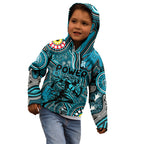 Personalised NAIDOC Week 2024 Port Adelaide Power Kid Hoodie Australian Aboriginal Hand Painting