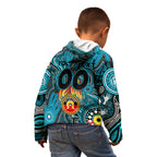 Personalised NAIDOC Week 2024 Port Adelaide Power Kid Hoodie Australian Aboriginal Hand Painting