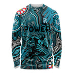 Personalised NAIDOC Week 2024 Port Adelaide Power Long Sleeve Shirt Australian Aboriginal Hand Painting