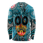 Personalised NAIDOC Week 2024 Port Adelaide Power Long Sleeve Shirt Australian Aboriginal Hand Painting