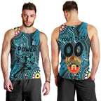 Personalised NAIDOC Week 2024 Port Adelaide Power Men Tank Top Australian Aboriginal Hand Painting