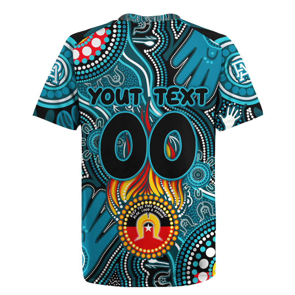 Personalised NAIDOC Week 2024 Port Adelaide Power Rugby Jersey Australian Aboriginal Hand Painting