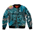 Personalised NAIDOC Week 2024 Port Adelaide Power Sleeve Zip Bomber Jacket Australian Aboriginal Hand Painting