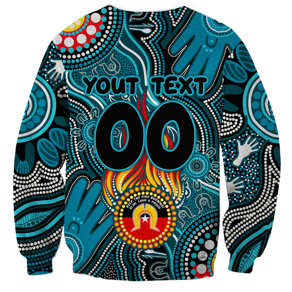 Personalised NAIDOC Week 2024 Port Adelaide Power Sweatshirt Australian Aboriginal Hand Painting