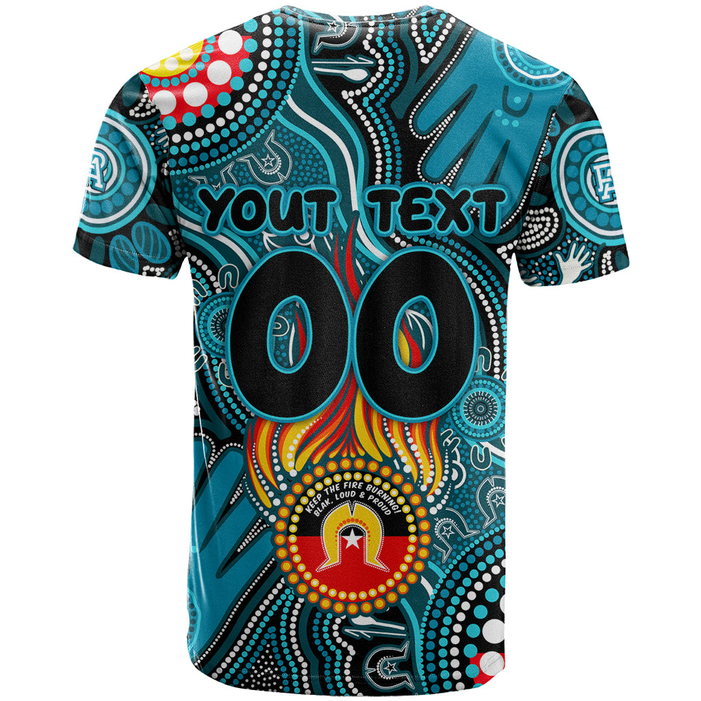 Personalised NAIDOC Week 2024 Port Adelaide Power T Shirt Australian Aboriginal Hand Painting