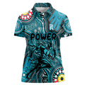 Personalised NAIDOC Week 2024 Port Adelaide Power Women Polo Shirt Australian Aboriginal Hand Painting