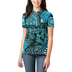 Personalised NAIDOC Week 2024 Port Adelaide Power Women Polo Shirt Australian Aboriginal Hand Painting