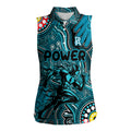 Personalised NAIDOC Week 2024 Port Adelaide Power Women Sleeveless Polo Shirt Australian Aboriginal Hand Painting