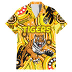 Personalised NAIDOC Week 2024 Richmond Tiger Hawaiian Shirt Australian Aboriginal Hand Painting