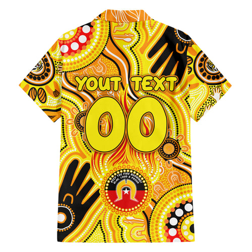 Personalised NAIDOC Week 2024 Richmond Tiger Hawaiian Shirt Australian Aboriginal Hand Painting