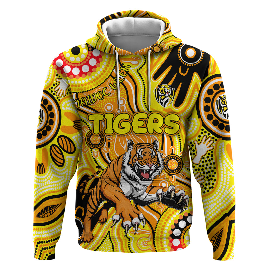 Personalised NAIDOC Week 2024 Richmond Tiger Hoodie Australian Aboriginal Hand Painting
