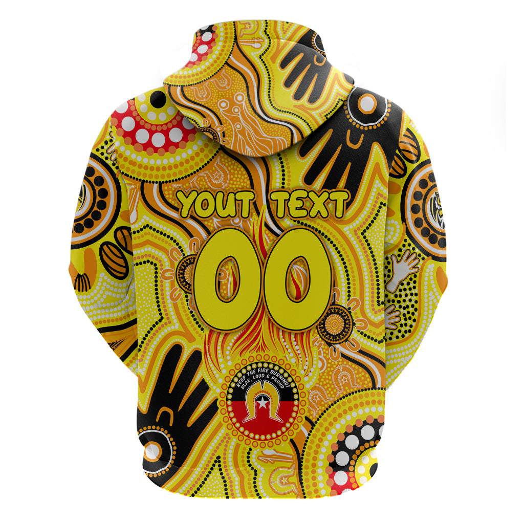 Personalised NAIDOC Week 2024 Richmond Tiger Hoodie Australian Aboriginal Hand Painting