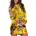 Personalised NAIDOC Week 2024 Richmond Tiger Hoodie Dress Australian Aboriginal Hand Painting