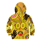 Personalised NAIDOC Week 2024 Richmond Tiger Kid Hoodie Australian Aboriginal Hand Painting