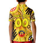 Personalised NAIDOC Week 2024 Richmond Tiger Kid Polo Shirt Australian Aboriginal Hand Painting