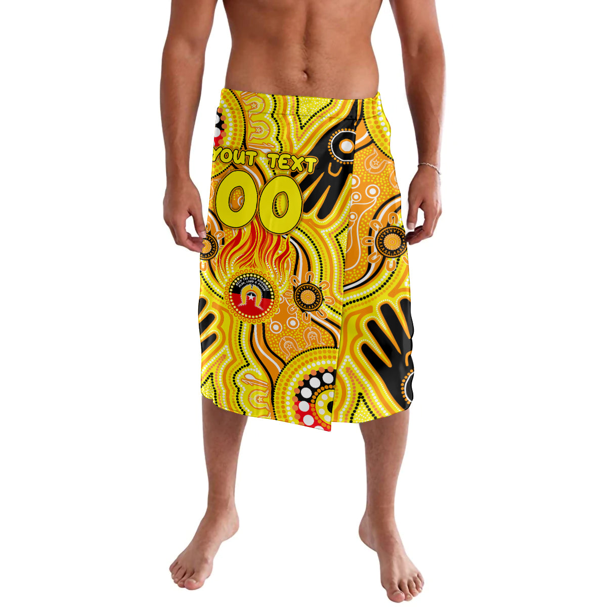 Personalised NAIDOC Week 2024 Richmond Tiger Lavalava Australian Aboriginal Hand Painting