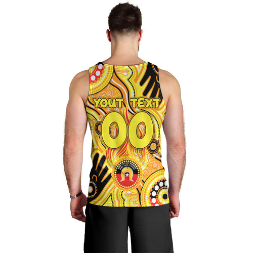 Personalised NAIDOC Week 2024 Richmond Tiger Men Tank Top Australian Aboriginal Hand Painting