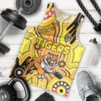 Personalised NAIDOC Week 2024 Richmond Tiger Men Tank Top Australian Aboriginal Hand Painting