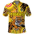 Personalised NAIDOC Week 2024 Richmond Tiger Polo Shirt Australian Aboriginal Hand Painting