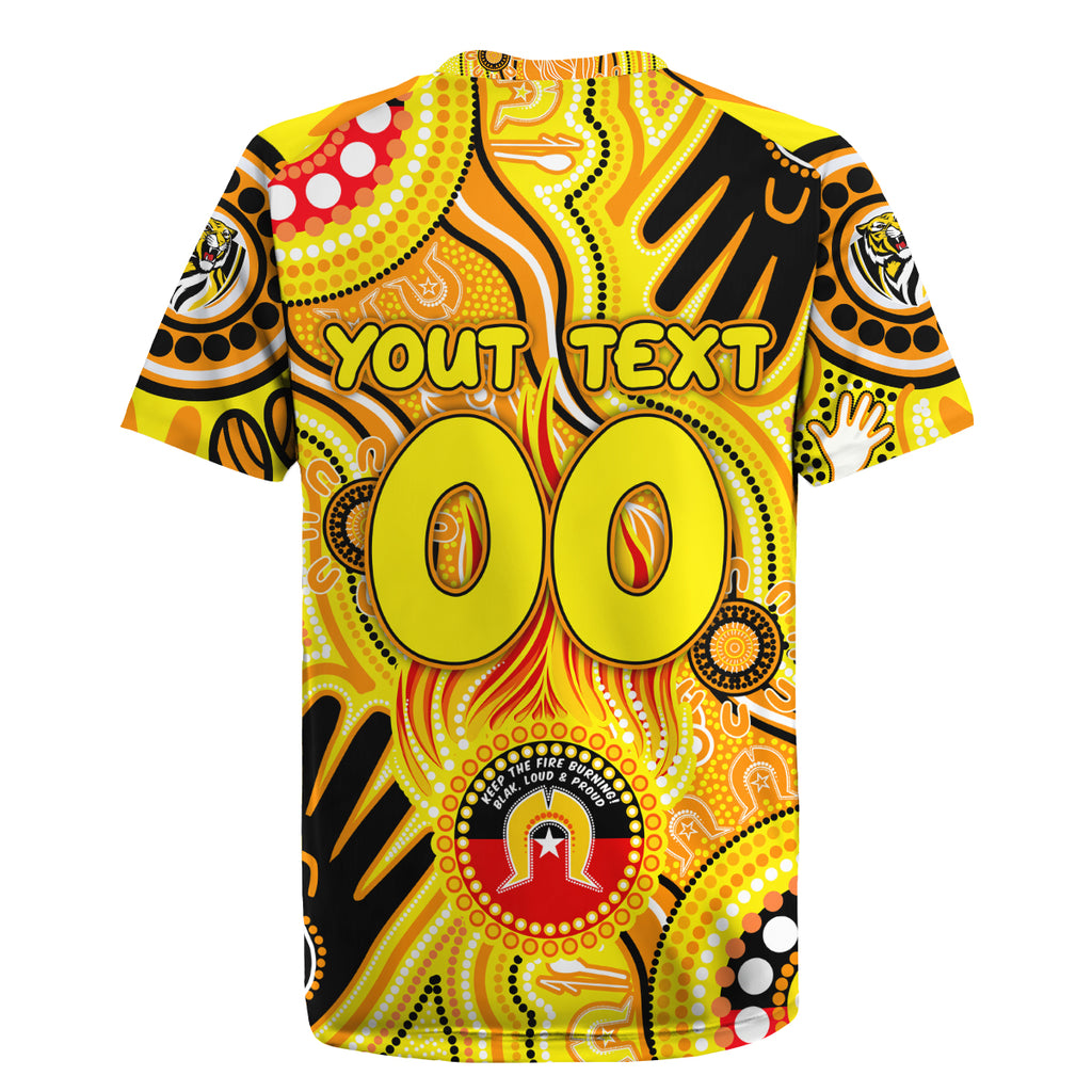 Personalised NAIDOC Week 2024 Richmond Tiger Rugby Jersey Australian Aboriginal Hand Painting