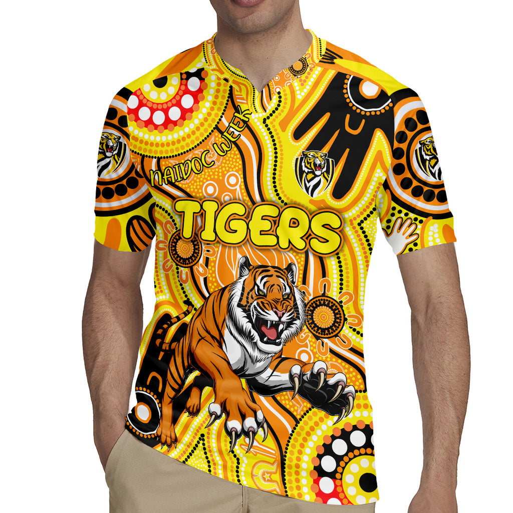 Personalised NAIDOC Week 2024 Richmond Tiger Rugby Jersey Australian Aboriginal Hand Painting