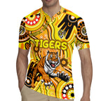 Personalised NAIDOC Week 2024 Richmond Tiger Rugby Jersey Australian Aboriginal Hand Painting