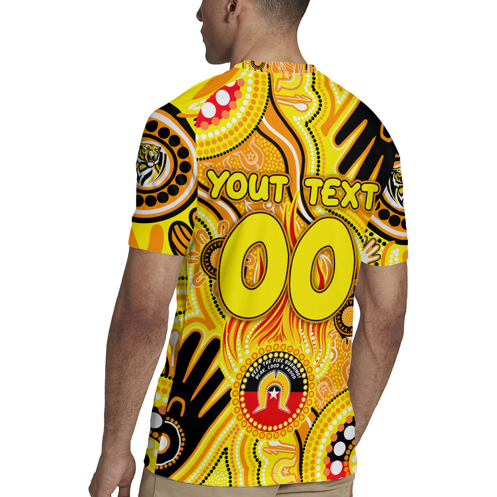 Personalised NAIDOC Week 2024 Richmond Tiger Rugby Jersey Australian Aboriginal Hand Painting
