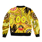 Personalised NAIDOC Week 2024 Richmond Tiger Sleeve Zip Bomber Jacket Australian Aboriginal Hand Painting