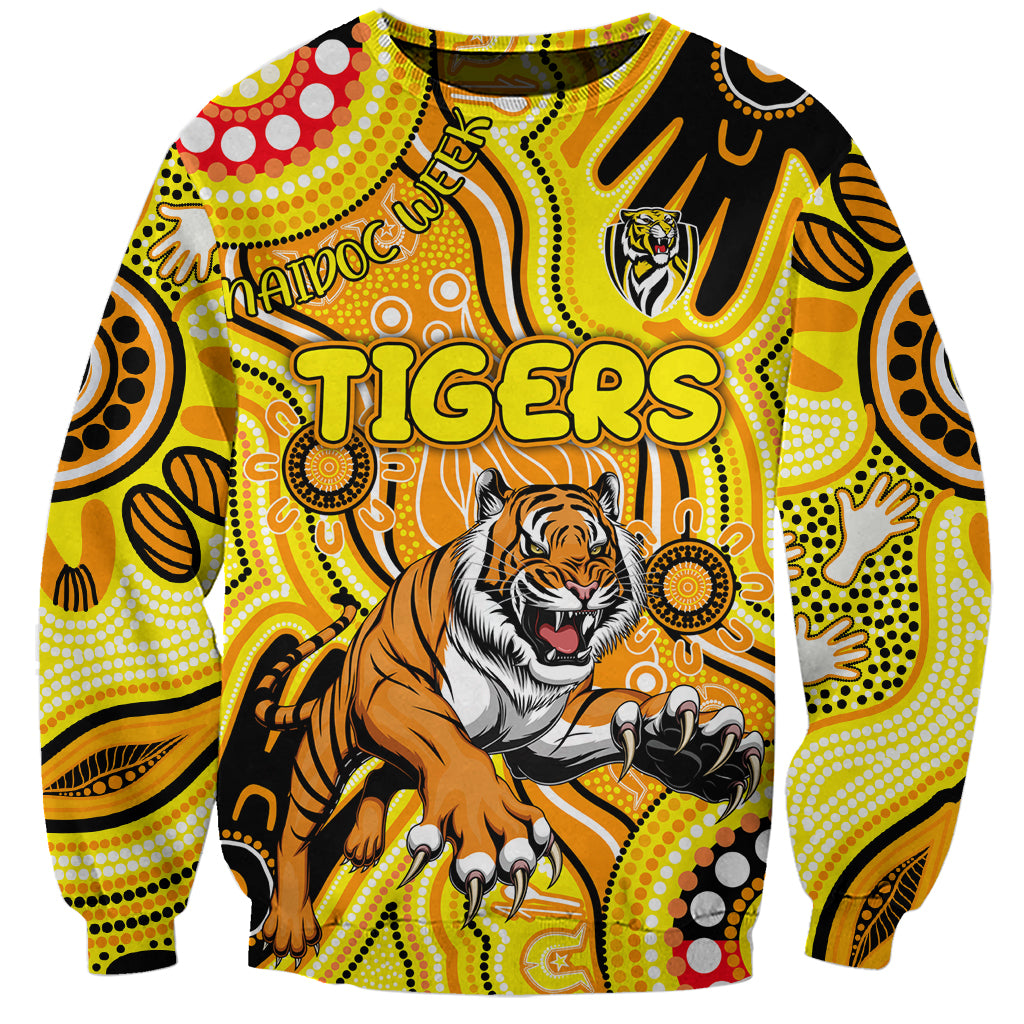 Personalised NAIDOC Week 2024 Richmond Tiger Sweatshirt Australian Aboriginal Hand Painting