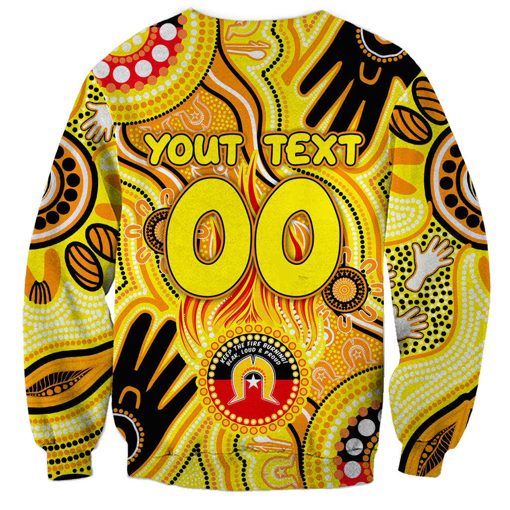 Personalised NAIDOC Week 2024 Richmond Tiger Sweatshirt Australian Aboriginal Hand Painting