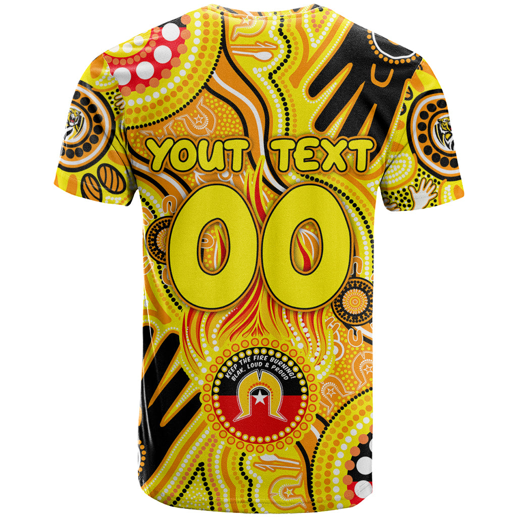 Personalised NAIDOC Week 2024 Richmond Tiger T Shirt Australian Aboriginal Hand Painting
