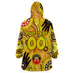 Personalised NAIDOC Week 2024 Richmond Tiger Wearable Blanket Hoodie Australian Aboriginal Hand Painting