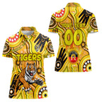 Personalised NAIDOC Week 2024 Richmond Tiger Women Polo Shirt Australian Aboriginal Hand Painting